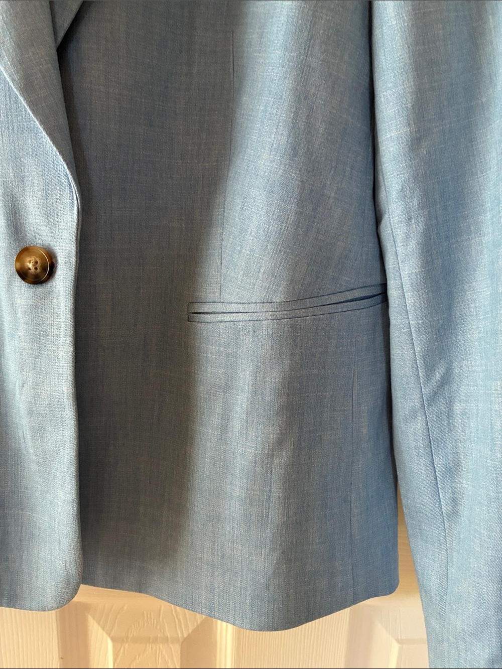 NWT SINGLE BREASTED BLZR SKY BLUE -L(12-14) WOMEN - Picture 5 of 10